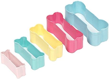 Mini Dog Bone/Dog Biscuit Cookie Cutters for Homemade Treats - 5 Piece Boxed Set-2.3''-4''