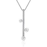 LGSY Sterling Silver Cubic Simple Bail Pin Pendant Fitting for Pearl Jewelry, Design Pendant Mount for Women DIY Jewelry Making