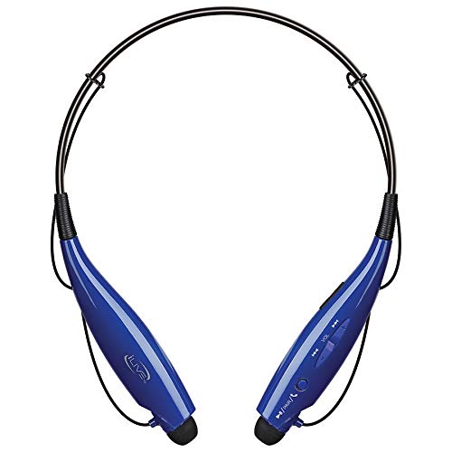 iLive Bluetooth Neckband Earbuds, Include 3 Sets of Ear Tips and Micro-USB to USB Cable, Blue (IAEB18BU)