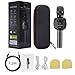 BONAOK Wireless Bluetooth Karaoke Microphone with Dual Sing, LED Lights, Portable Handheld Mic Speaker for Kids Birthday Home Party(Space Gray)