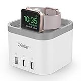 Apple Watch Stand, Oittm 4 Ports Desktop Smart Charging Station Nightstand Apple Watch Charger Dock Apple iWatch Charging Stand for iPhone SE, iPad Pro, Samsung S7/Edge and More (White)