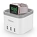 Apple Watch Stand, Oittm 4 Ports Desktop Smart Charging Station Nightstand Apple Watch Charger Dock Apple iWatch Charging Stand for iPhone SE, iPad Pro, Samsung S7/Edge and More (White)