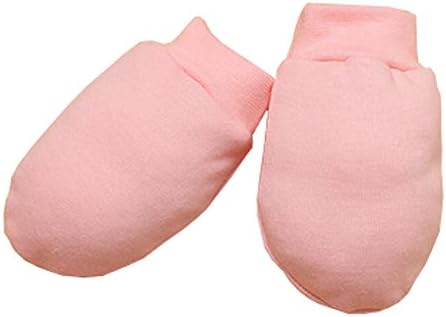 数量は多 3ペア綿無スクラッチミトンベビーグローブ新生児ミトン ピンク