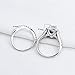 Newshe Jewellery Wedding Engagement Ring Set AAAAA Cz 925 Sterling Silver 2Ct Round Created Blue Sapphire White Size 4-13