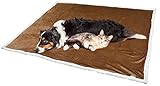 KritterWorld Pet Microplush Sherpa Snuggle Blanket, 50-Inch-by-60-Inch Brown