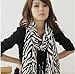 Premium Fashion Animal Print Zebra Shawl Scarf Wrap - White