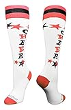Cheer Over The Calf Socks (Red, Small)
