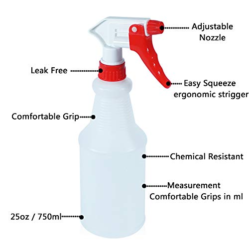 Cosywell Plastic Spray Bottles 750 ml Heavy Duty Spraying Bottle Leak