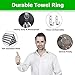 Towel Ring, Hand Towel Holder Ring Hanger for Bathroom Kitchen, Round Towel Rack Hook Rings with Wall Mounted Hardware, Silver Rustproof Polished 304