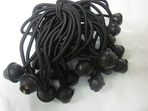 GOLIATH INDUSTRIAL TOOL LOT OF ~ 100~6 BLACK BALL BUNGEE TIE DOWN CANOPY TARP STRETCH CORDS HOLDERS