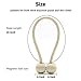 Melaluxe 6 Pack Magnetic Curtain Tiebacks, Decorative Curtain Holdbacks for Window Décor (Beige)