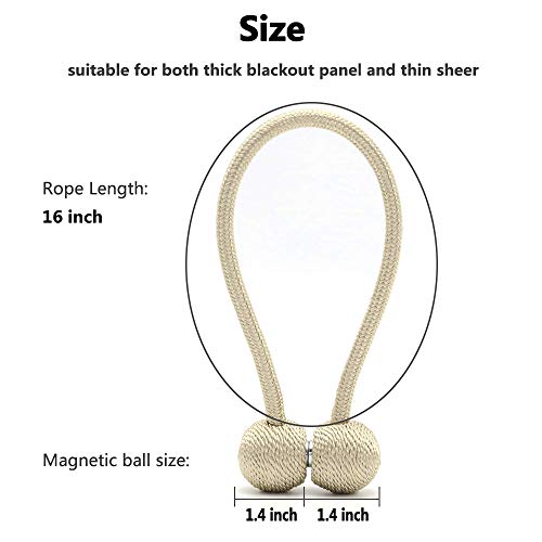 2 Melaluxe+Magnetic+Tiebacks+Decorative+Holdbacks