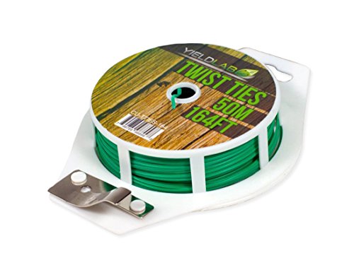 Yield Lab Plastic Twist Ties Roll with Cutter (164 ft) – Hydroponic, Aeroponic, Horticulture Growing Equipment
