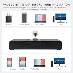 Computer PC Bluetooth Gaming Soundbar Desktop