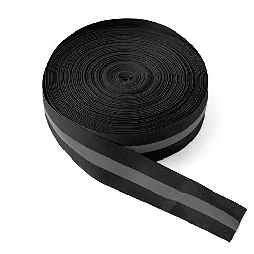 High Visibility Reflective Tape Strip, Fabric Florescent Reflective Safety Tape Sew-on Warning Safety Trim (Black, 0.98in0.39in) - Thumbnail 7