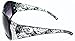 Vox Women's Sunglasses Designer Sport Fashion Rhinestone Vintage Floral Eyewear – Black Frame – Smoke Lens