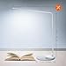 TaoTronics Aluminum Alloy Dimmable LED Desk Lamp with USB Charging Port, Table Lamp for Office Lighting, 3 Color Modes & 6 Brightness Levels, Silver, Philips Enabled Licensing Program