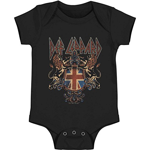 American ClassicsDef Leppard 80s Metal Band Rock N Roll Def Crest Infant Baby Snapsuit Romper