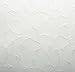 MIUCO Floral Embroidery Semi Sheer Curtains Faux Linen Grommet Curtains for Bedroom 52 x 63 Inch 2 Panels, Off White