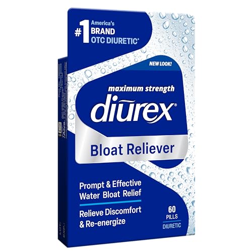Diurex Bloat Reliever, Relieves Water Bloat, Puffiness & Fatigue, 60 Count