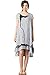 Azbro Women's Ink Painting Print Short Sleeves Loose Fit Plus Size High-Low Dress,Grey Blue,Large