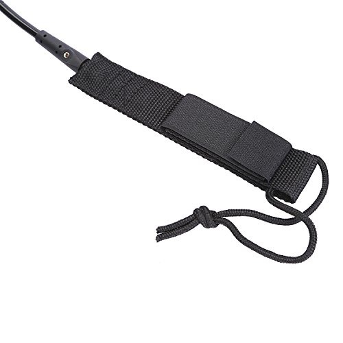 NONMON Board Leash 11FT 7mm Thick Coiled SUP Leash Waterproof Design for All Types of Board Surfboards and Stand Up Paddle Board-Black
