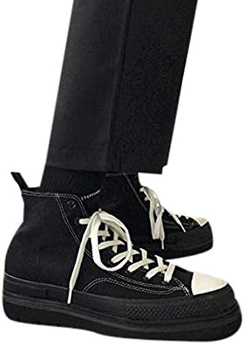 Amazon ウエストボーイ 厚底ソール キャンバス素材 チャンキー スニーカー メンズ Wb2103 38 ブラック ホワイト スニーカー