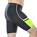Mens Coolflo 8 Panel Cycling Shorts - Black/Hi-Viz Yellow - Med