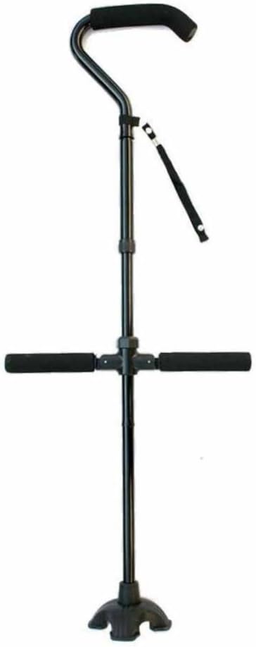 Kaxima Walking stick aluminum folding crutches telescopic crutches curved handle medical insurance 87-97CM