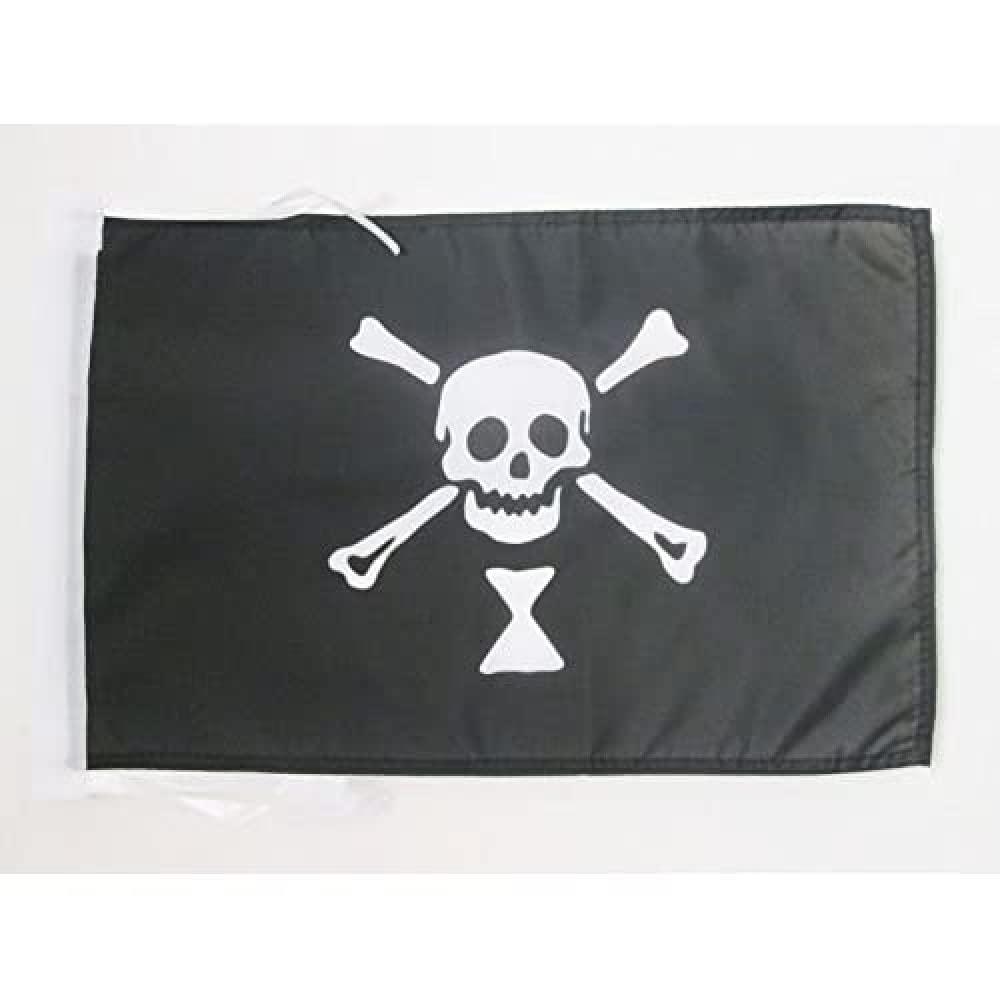 AZ FLAG - Pirate Emanuel Wynne Flag - 18'' x 12'' - 100% Polyester skull Pirates Small Banner with Two Cords - Fade Resistant - Vivid Colors - 18x12 in - 45x30 Cm โ image 1