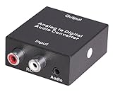 Tbridge Analog (3.5mm and R/L) Audio to Digital (Coaxial or Toslink) Audio Converter Adapter