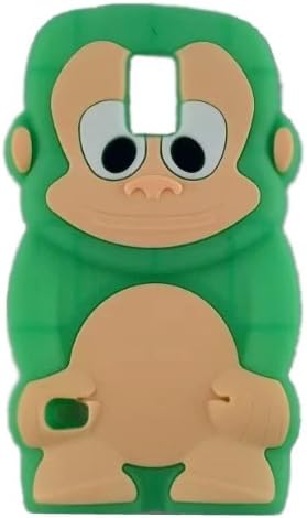 Green i9600 S5 Lovely 3D Monkey Soft Silicone Case Cover Compatible for Samsung Galaxy S5 SV i9600