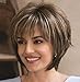 ELIM Brown Wigs for Women Short Curly Hair Wig Synthetic Full Female Wigs with Wig Cap Z117