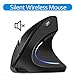 More&Better Wireless Vertical Mouse 2.4G USB Rechargeable Ergonomic Optical Computer Mouse, Black