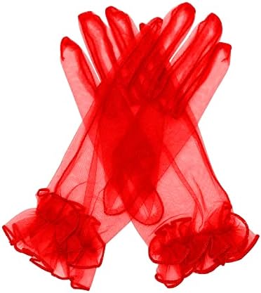 Guantes de plumas y encaje para mujer, Halloween, Navidad * rave, bruja, punk, boda * disfraces, 2 piezas