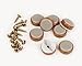 Slipstick CB250 1 Inch Floor Protector Furniture Glides/Chair Slider Feet (Set of 8) Self Stick or Screw On - Caramel