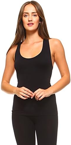 PinkPunch Women's Shapewear Firm Tummy&amp;Waist Control Body Shaper Tank Tops,Black,Free