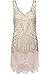 BABEYOND Women's Flapper Dresses 1920s V Neck Beaded Fringed Great Gatsby Dress
