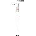 stonylab Glass Vacuum Cold Trap Bubbler with 10mm Serrated Hose, 200mm Length Below The 24/40 Joint