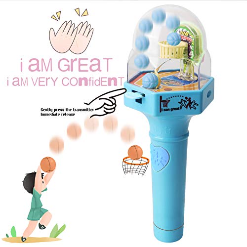 YLYYCC Kids toys-Finger basketball shooting game- music stick will make a cheering sound - illuminate colorful glow-Mini Handheld Desktop Table Basketball Game Toys-for Age 1 2 3 4 5 6 7 8 9 10 (Blue)