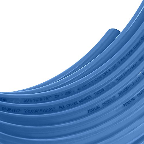 Pexflow PFW-B34500 PEX Potable Water Tubing Non-Barrier Pipe, 3/4 Inch x 500 Feet, Blue