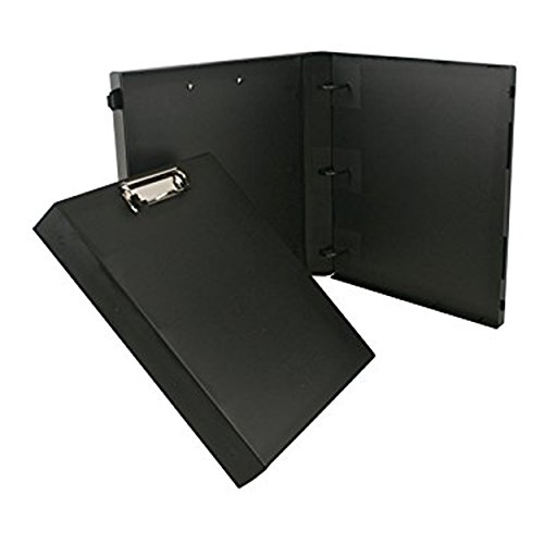 UniKeep 3 Ring Binder with Clipboard Black Fully Enclosed Binder
