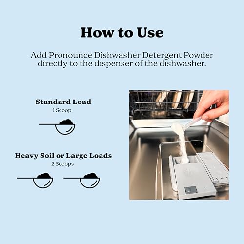 Pronounce Dishwasher Detergent Powder - Cleaner Ingredients, Fragrance Free - Ultra Concentrated, photo 11