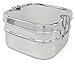 Lifestyle Block Stainless Steel Double Stack Cube 2 Compartment Lunch Box - X-Large