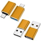 [4 Pack]【USB-C to USB-A】&【USB-A to