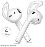 Covers and Hooks with Storage Box for Apple Airpods EarPods Earphones Earbuds 4 Pair Clear by Lunies