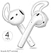 Ear Hooks Covers Accessories Tips Compatible with Apple Airpods EarPods Earphones Earbuds Headphones[Anti-Slip,Precise Cutouts ] 4 Pairs Clear by Lunies