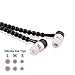 Ranipobo Luxury Bling Diamond Pearl Handcrafted Necklace Chain In-ear Earphone Stereo Running Noise Isolating With Mic For iPhone Smart Phone 3.5mm Plug (Black)