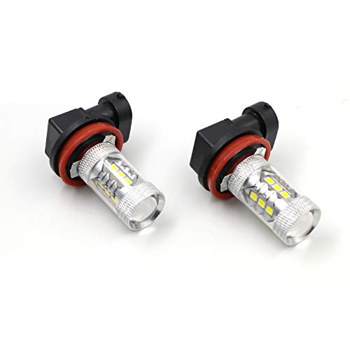 Dantoo 2 x H8 LED Bulbs H11 Fog Lights Extremely Bright 3000K 16 SMD H16 LED Fog Light Lamp Replacement for DRL or Fog Lights, Gold Yellow - Thumbnail 3