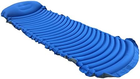 CreHouse Outdoor Lightweight Inflatable Sleeping Pad, Ultralight Camping Mat Backpacking with Pillow and Waterproof Stuff Sack